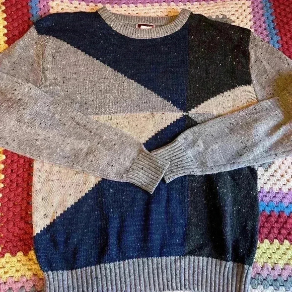 Vintage Men’s Madrigal Size L Colour Block  Sweater - Picture 1 of 4